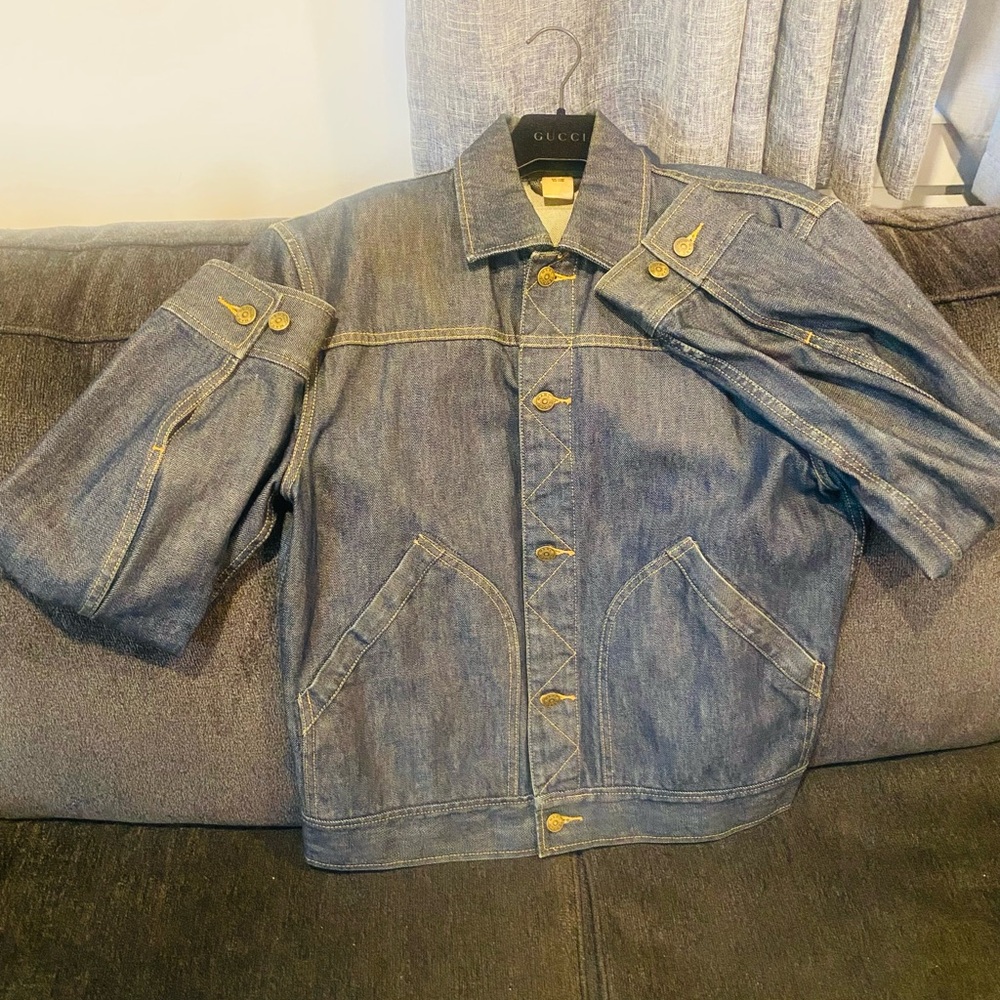 Runway Marc Jacob’s Denim Jacket with Gold Accents